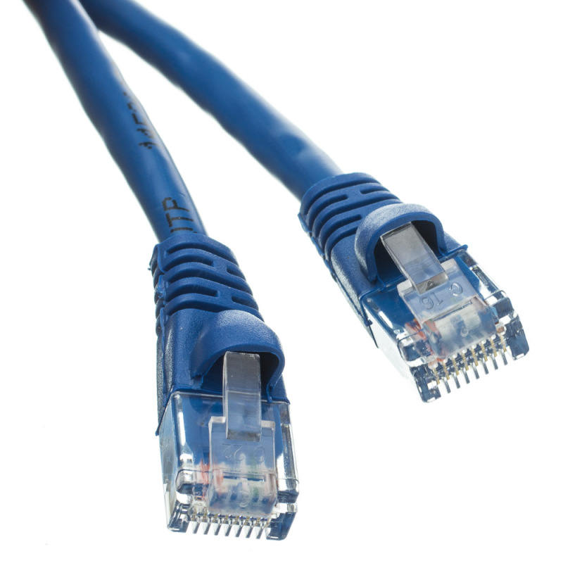 Lodalink Cat6a Molded Boot Ethernet Network Patch Cable - Blue