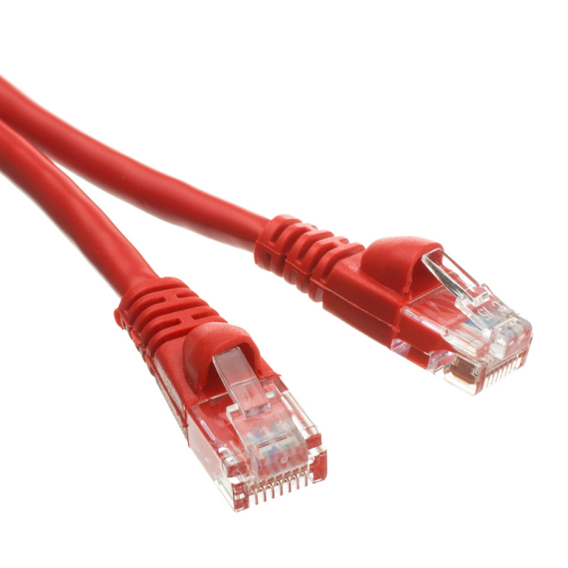 Lodalink Cat6a Molded Boot Ethernet Network Patch Cable - Red