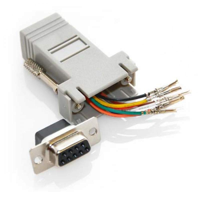 Lodalink Modular Adapter Kit - DB9 Female to RJ45 - Grey, UL Approved