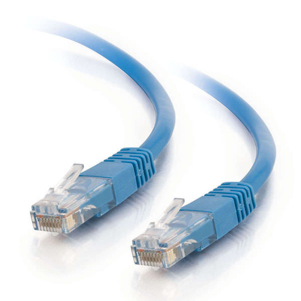 Lodalink Cat5e Molded Solid Unshielded (UTP) Ethernet Network Patch Cable - Blue