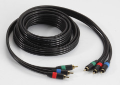 Lodalink 3-RCA to 3-RCA Composite Video + Stereo Audio Cable, Black