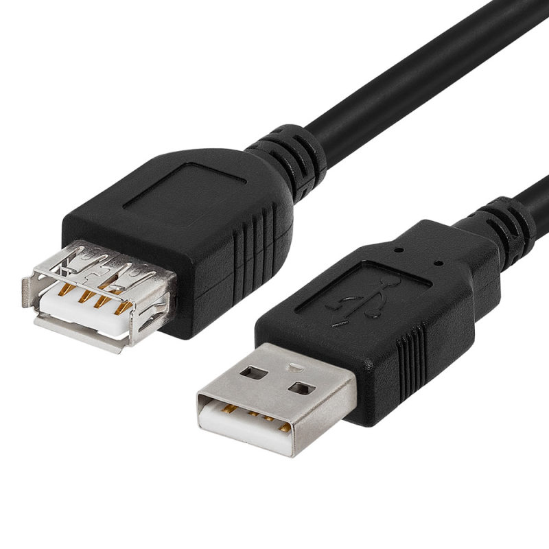 Lodalink USB 2.0 A Male To A Female Extension Cable, Black