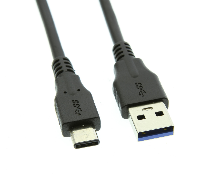 Lodalink USB-C Type A to C USB 3.0 Black Cable, UL Approval