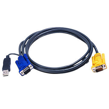 Lodalink VGA KVM Cable with VGA Male to USB/VGA Cable, 1.8M Black