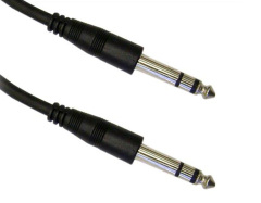 Lodalink Pro-audio 1/4in Male to 1/4in Male Cable, Black