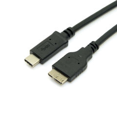Lodalink USB Type-C to Micro USB 3.0 Cable, black, UL Approval