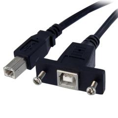 Lodalink USB 2.0 Panel Mount Cable, Type B Male to B Female
