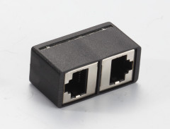 Lodalink Black Housing RJ45 Jack to RJ45 Jack Modular Networking Adapter, UL Approved