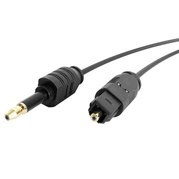 Lodalink THINTOSMIN6 Toslink to Mini Digital Optical SPDIF Audio Cable, 6-Feet (Black)