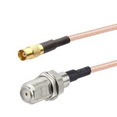 Lodalink RF Cable MCX Female Straight to F Female Bulkhead Straight Pigtail Cable RG316