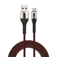 Lodalink 3Ft / 6Ft / 1M / 2M 2.4A Nylon Braided USB C Type C Charging Cable, Black and White