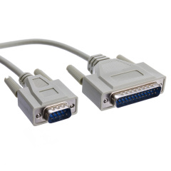 Lodalink DB25 Male to DB9 Male Serial RS232 Cable-Beige