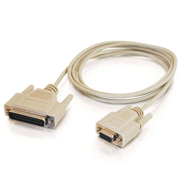Lodalink DB25 Male to DB9 Female Serial RS232 Cable-Beige