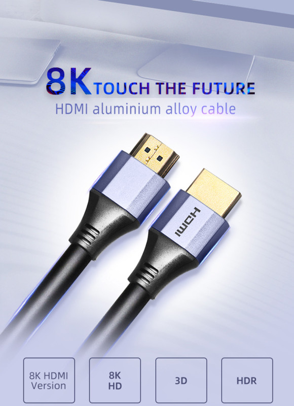 Lodalink Ultra High Speed 8K HDMI 2.1 Cable 1M / 2M / 5M 2.1 HD Video 8K@60Hz HDMI 2.1 Cable