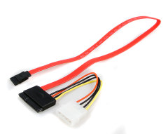 Lodalink Power/Data ATA 7+15 22 Pin SATA to 4 Pin IDE Molex + SATA Port Connector