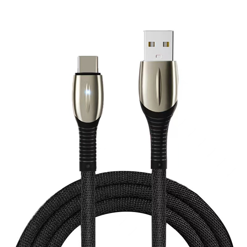 Lodalink 3Ft 2.4A Nylon Braided USB-C Type C Charging Cable, Black