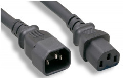 Lodalink UL Certified 6ft AC Power Extension Cord 18AWG (C13 to C14) (Black)