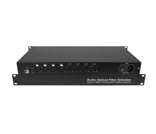 Lodalink 4 Channel Balanced XLR Bidirectional Audio over ST/SC/FC/LC Fiber Extender