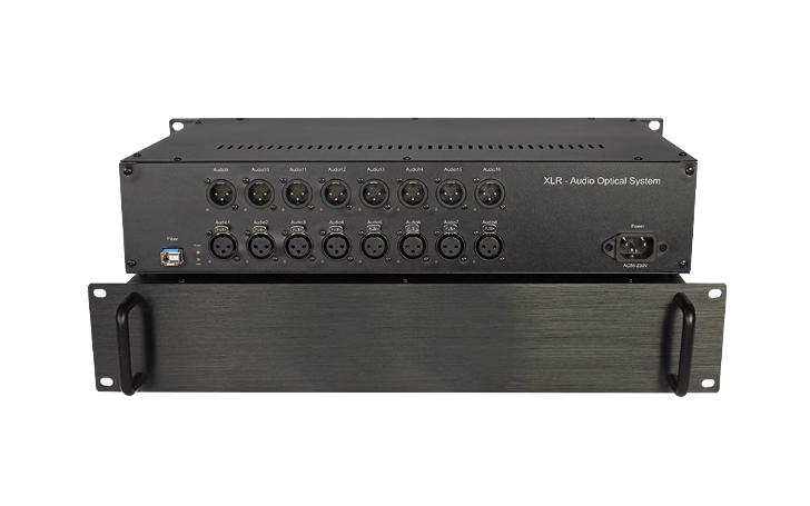 Lodalink 8 Channel Balanced XLR Bidirectional Audio over ST/SC/FC/LC Fiber Extender