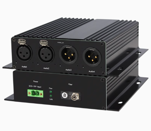 Lodalink 2-Channel Balanced XLR Bidirectional Audio over ST/SC/FC/LC Fiber Extender