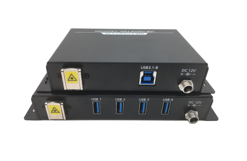 Lodalink USB 3.2 Single LC Fiber Extender: 1 port USB-B to 4 port USB-A