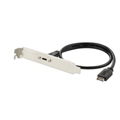 Lodalink USB 3.1 Type E to Tye C Front Panel Mount Cable, 20Gbps,
