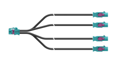Lodalink GMSL2 Fakra 1-to-4 M/F cable