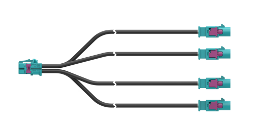 Lodalink GMSL2 Fakra 1-to-4 M/F cable