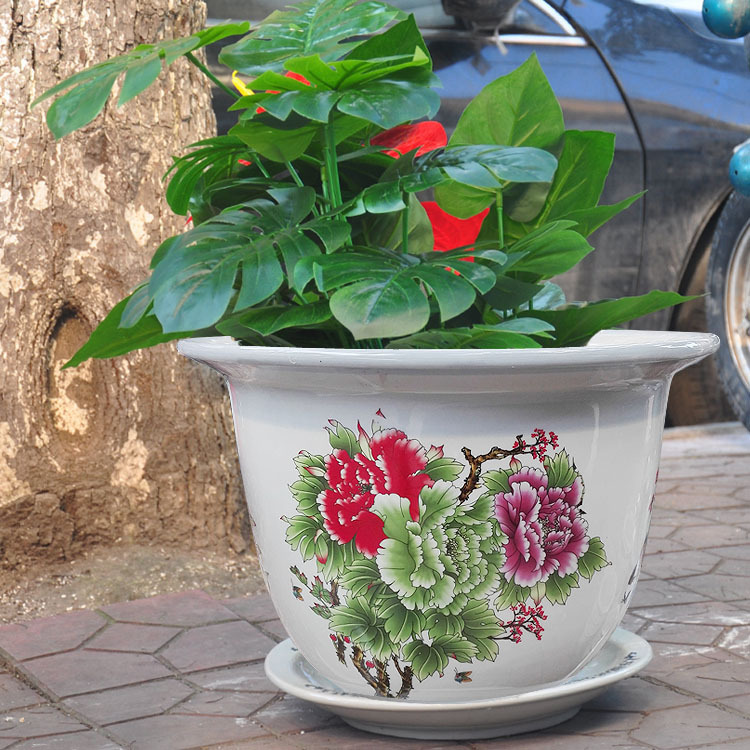 Chinese colorful ceramic porcelain flower pots planter for wholesale
