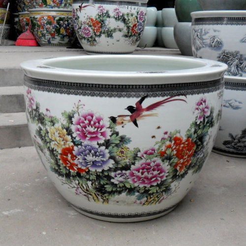 Luxury Large Chinese Colorful Porcelain Ceramic Plant Pots For Garden