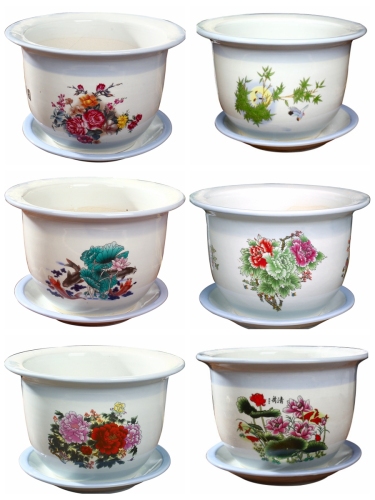 Chinese colorful ceramic porcelain flower pots planter for wholesale