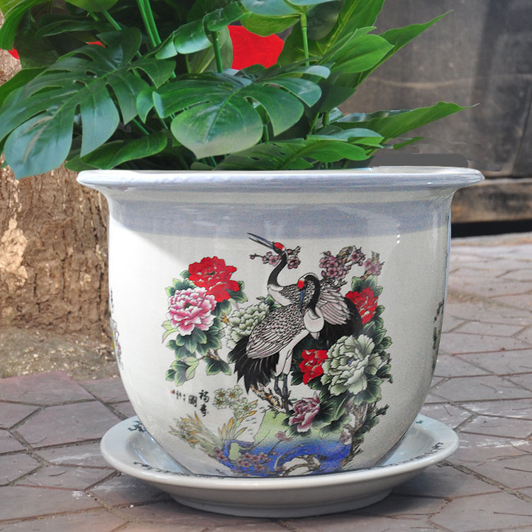 Chinese colorful ceramic porcelain flower pots planter for wholesale
