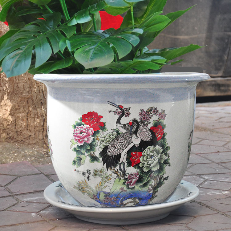 Chinese colorful ceramic porcelain flower pots planter for wholesale