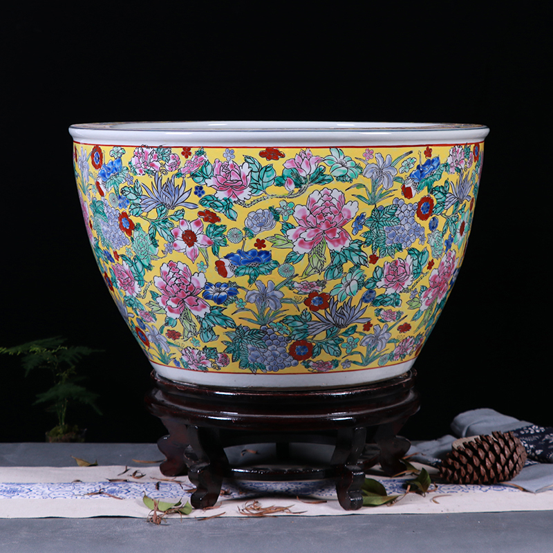 Luxury Large Chinese Colorful Porcelain Ceramic Plant Pots For Garden,Large  planters