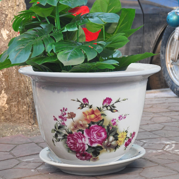 Chinese colorful ceramic porcelain flower pots planter for wholesale