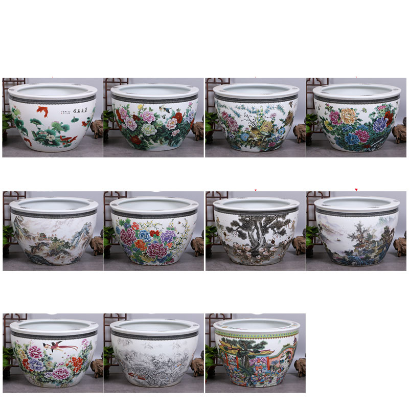 Various Large Chinese Famille Rose Porcelain Ceramic Plant Pots For Garden