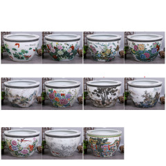 Various Large Chinese Famille Rose Porcelain Ceramic Plant Pots For Garden