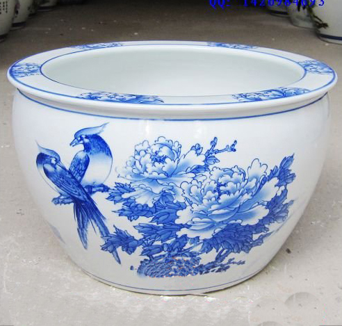 Factory Direct Beautiful Large Chinese Blue White Ceramic Garden Flower Pots Planter for Outdoor