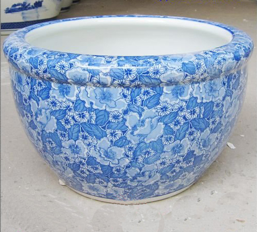 Factory Direct Beautiful Large Chinese Blue White Ceramic Garden Flower Pots Planter for Outdoor