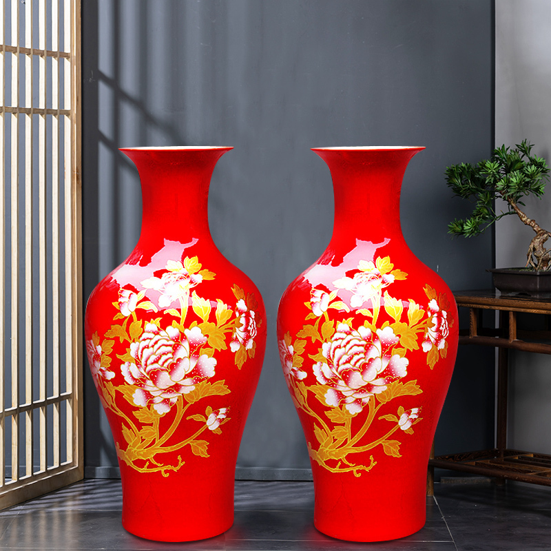 Large Chinese Hand Painted Dragon Ceramic Blue and White Porcelain Floor Vases