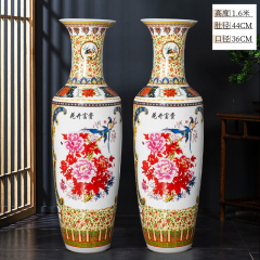 Large Chinese Hand Painted Dragon Ceramic Blue and White Porcelain Floor Vases