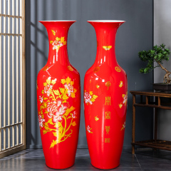 Large Chinese Hand Painted Dragon Ceramic Blue and White Porcelain Floor Vases