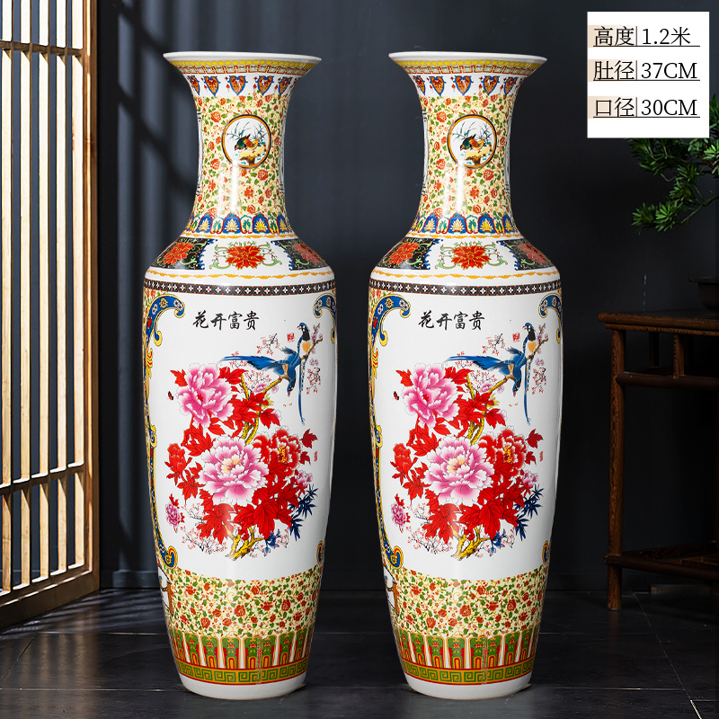 Large Chinese Hand Painted Dragon Ceramic Blue and White Porcelain Floor Vases