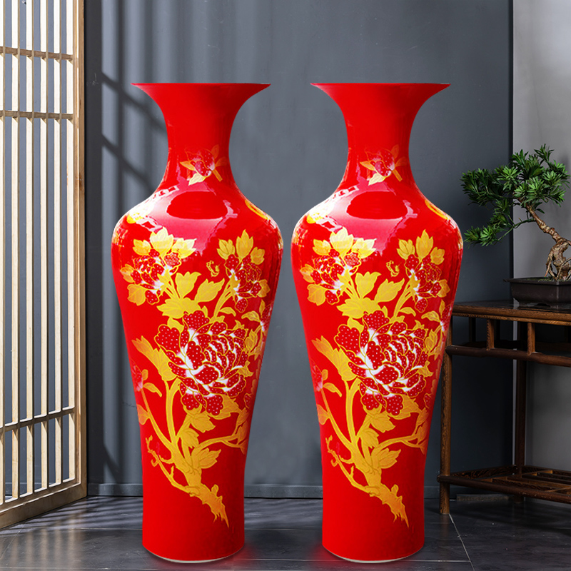 Large Chinese Hand Painted Dragon Ceramic Blue and White Porcelain Floor Vases