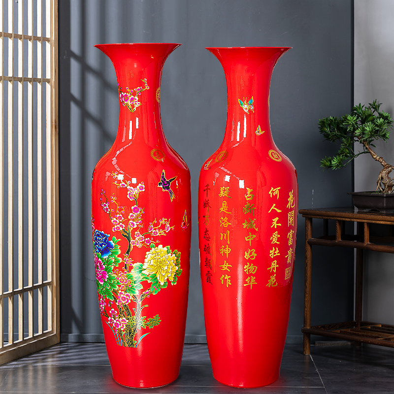 Large Chinese Hand Painted Dragon Ceramic Blue and White Porcelain Floor Vases