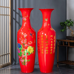 Large Chinese Hand Painted Dragon Ceramic Blue and White Porcelain Floor Vases