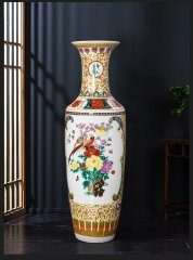 Large Chinese Hand Painted Dragon Ceramic Blue and White Porcelain Floor Vases