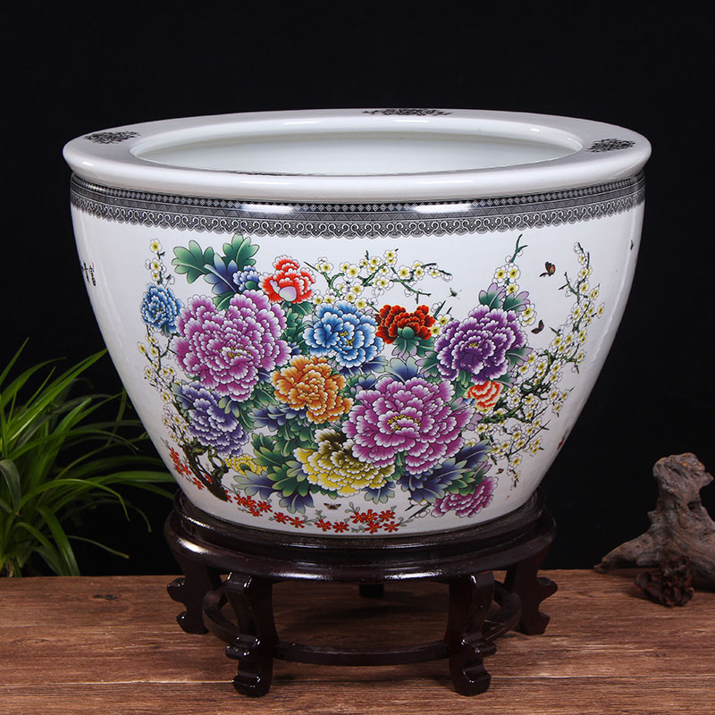 Various Large Chinese Famille Rose Porcelain Ceramic Plant Pots For Garden