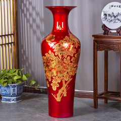 Large Chinese Hand Painted Dragon Ceramic Blue and White Porcelain Floor Vases