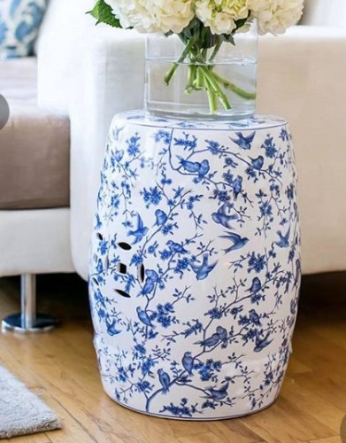 Wholesale Chinese Hand Painted Blue and White Porcelain Ceramic Stool Garden Seat